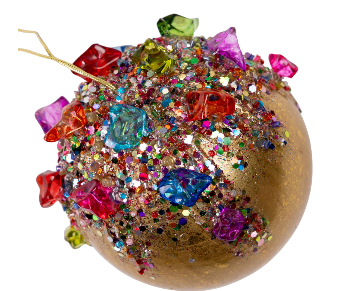 Kaleidoscope Ball Ornament- Gold