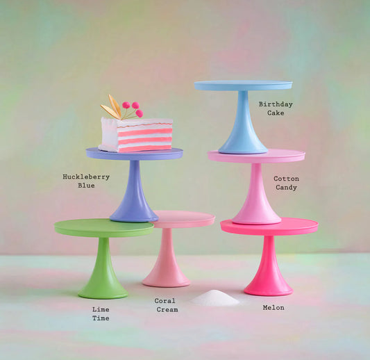 Large Rainbow Cake Pedestal Plate