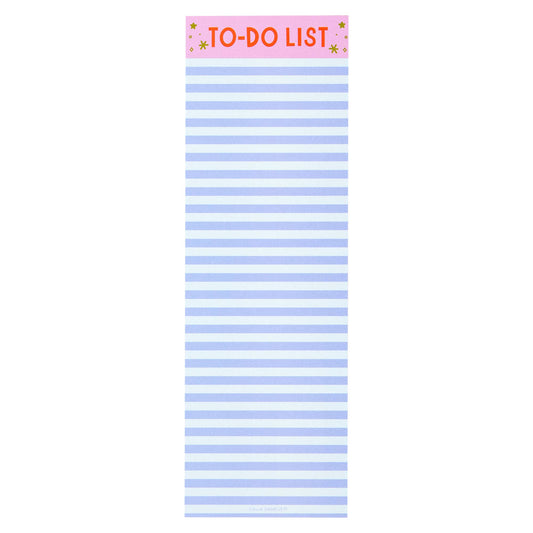 Blue Stripe To Do List 4x12 Notepad