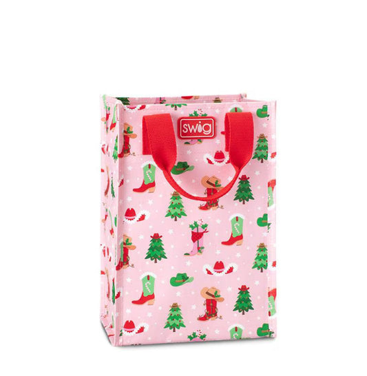 Howdy Holiday Tall Reusable Gift Bag