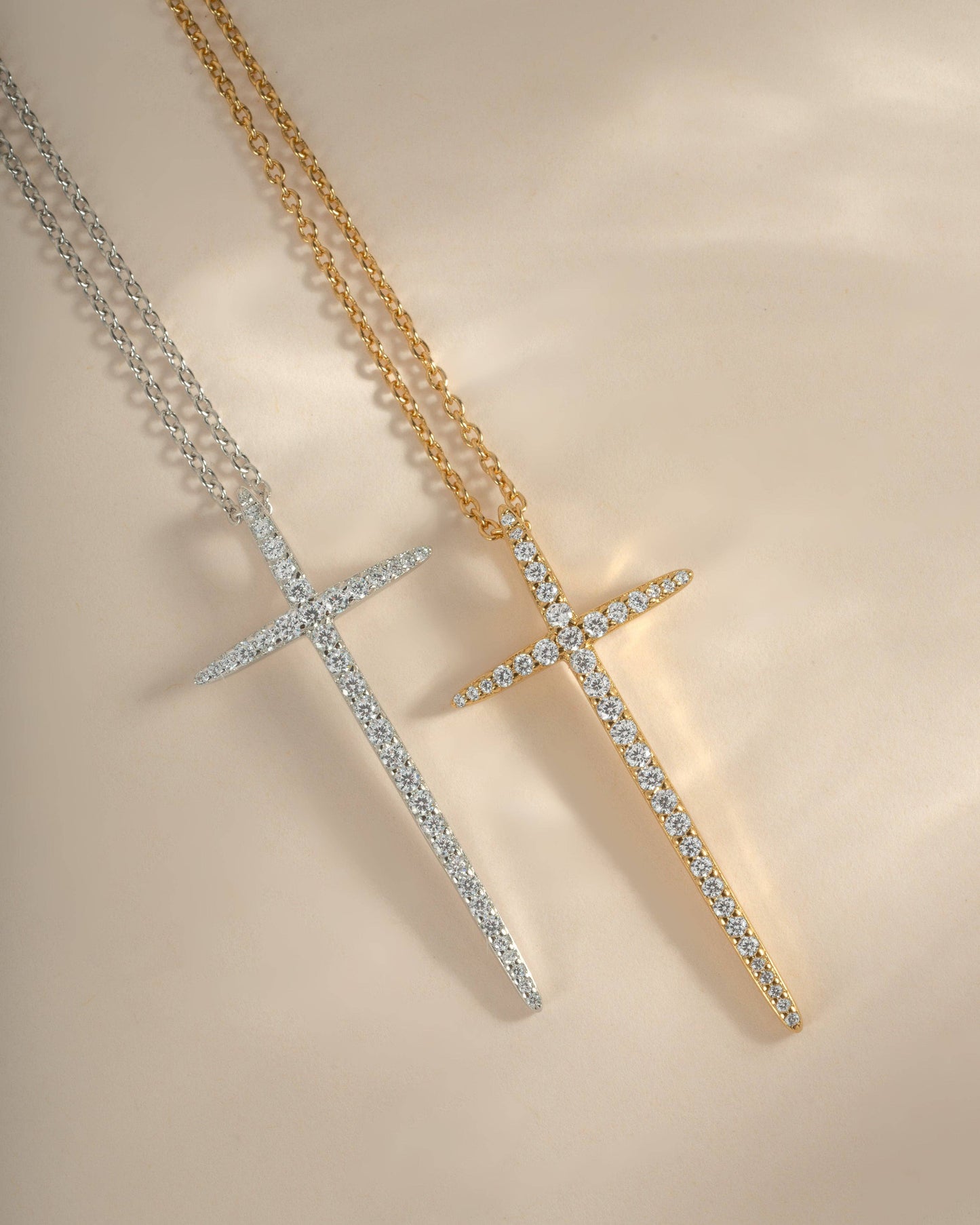 Cross Necklace: Gold