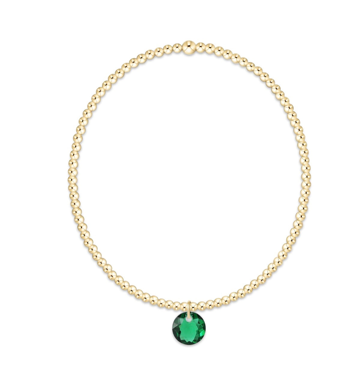 classic gold 2mm bracelet - reflection small charm