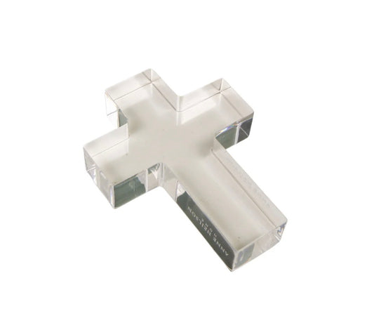 Acrylic Cross Weight- Clear