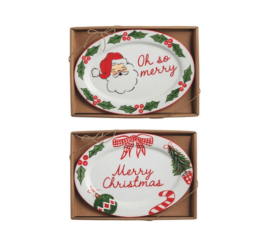 Bow and Santa Sentiment Tray