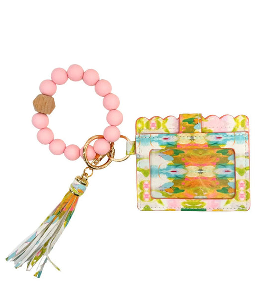 Keychain Wristlet Wallet- Palm Beach