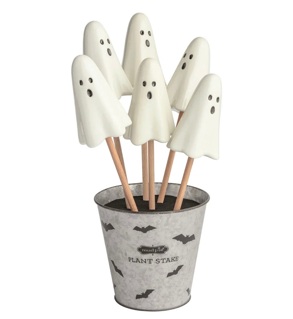 Ceramic Ghost Plant Stake