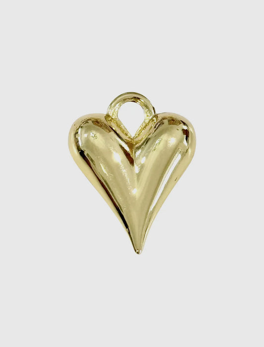 Happy Heart Charm- Gold