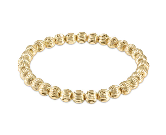 Dignity Gold 6mm Bead Bracelet- Gold