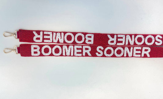 Beaded Purse Straps- Boomer Sooner