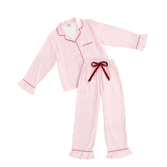 Pink Striped PJ Pant Set