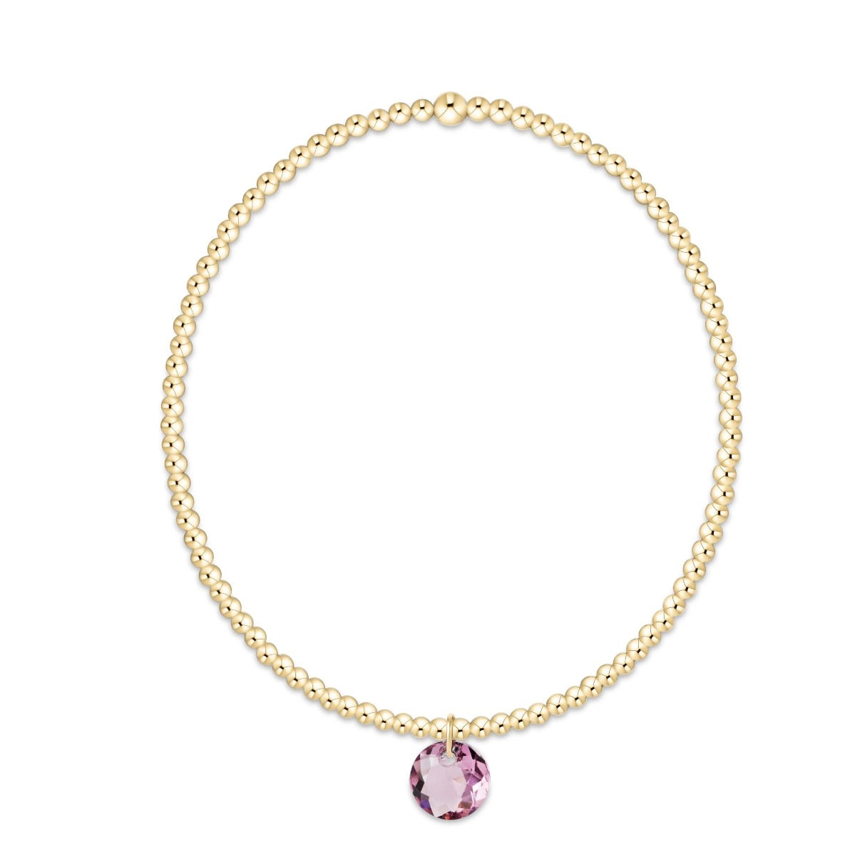 classic gold 2mm bracelet - reflection small charm