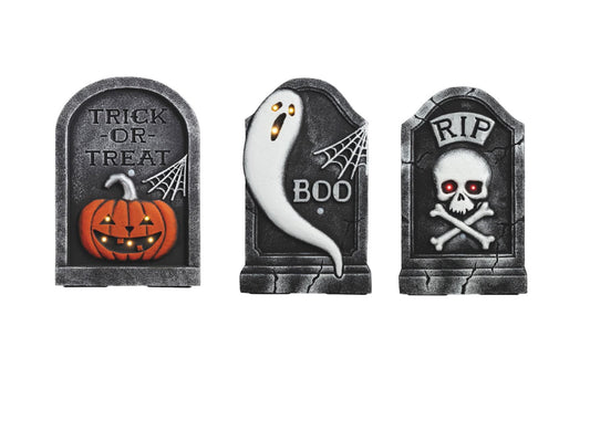 Light Up Halloween Tombstones