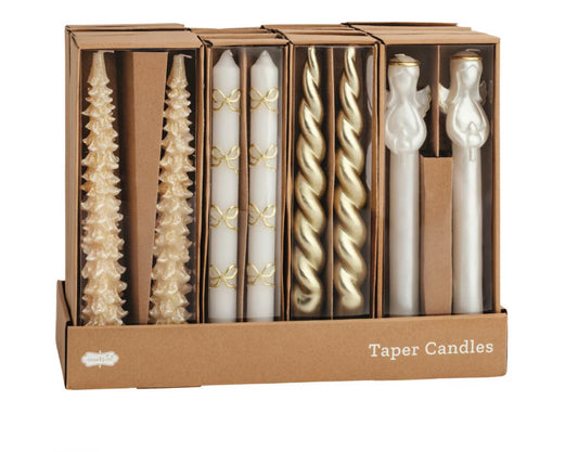 Gold Christmas Taper Candles