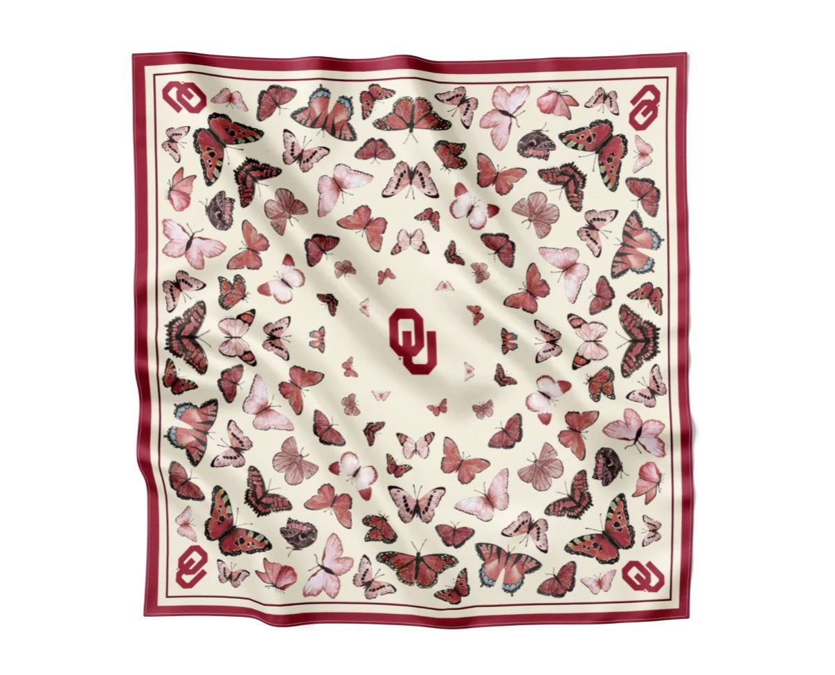 OU SQUARE SILK SCARF
