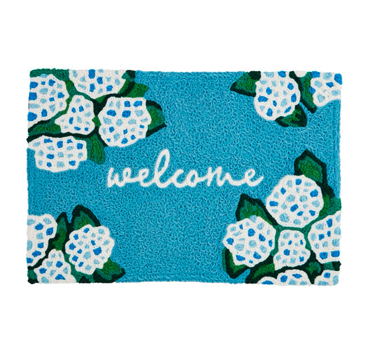 Washable Hydrangea Door Mat