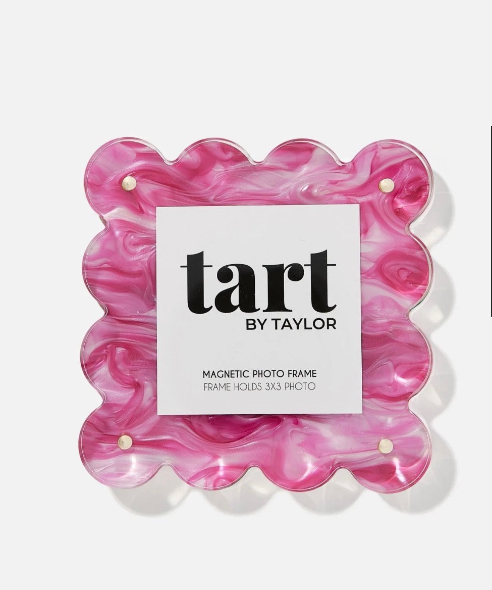 Pink Marbled Mini Acrylic Picture Frame