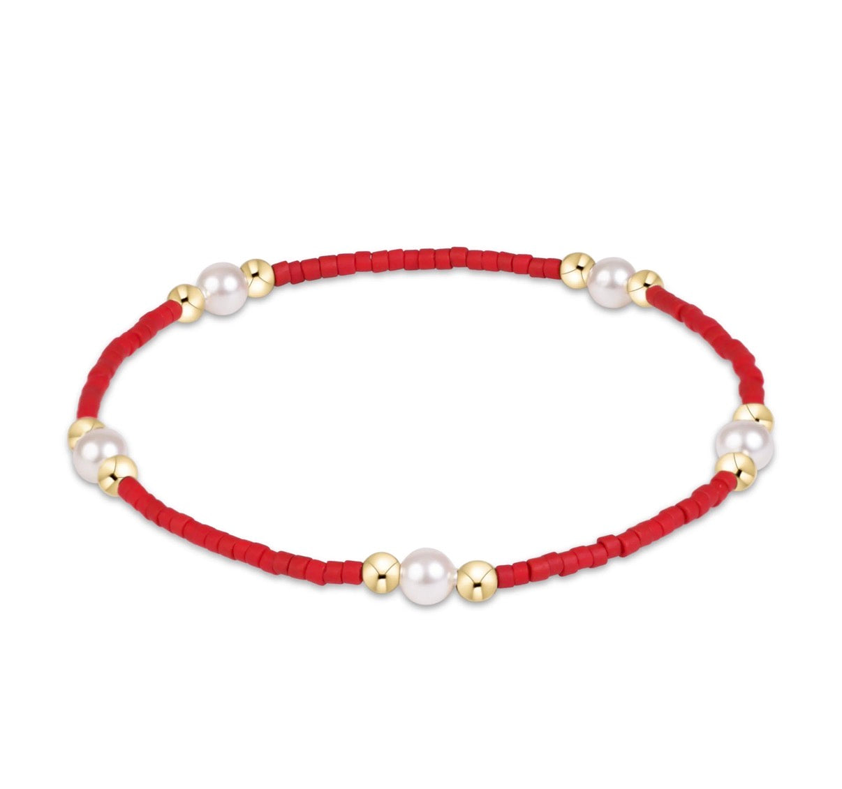 gameday hope purpose pearl bracelet - crimson