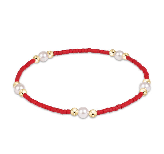 gameday hope purpose pearl bracelet - crimson