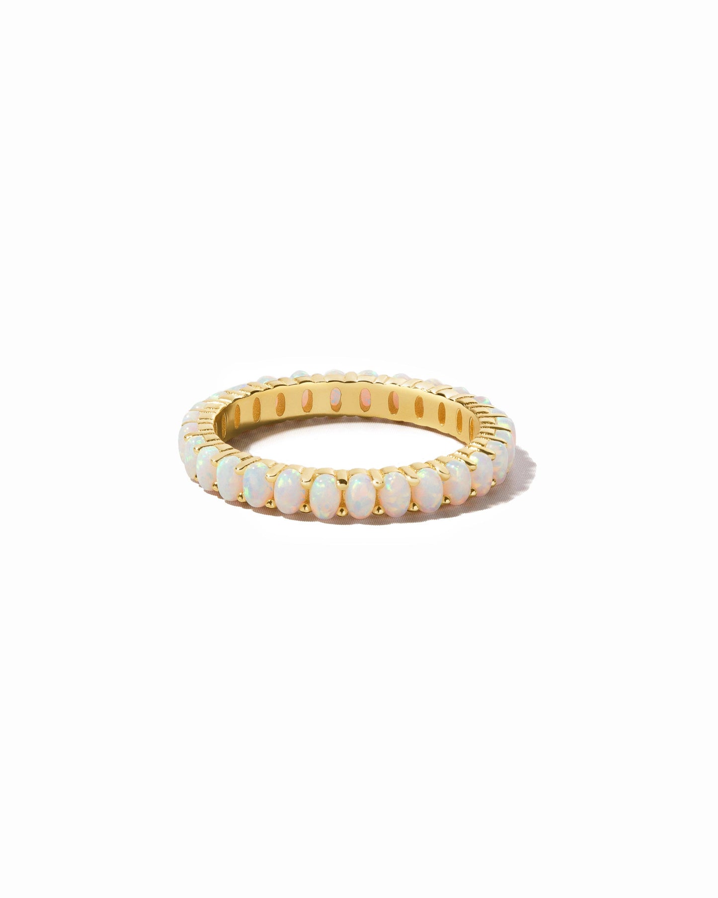 Opal Eternity Ring: Gold / 5