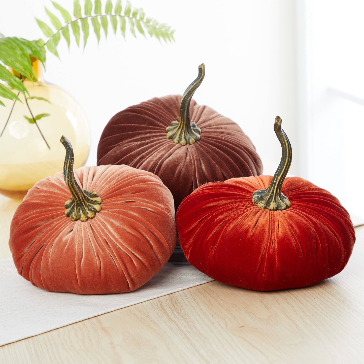 Pumpkin Extra Large Velvet, Fall Accent, Thoughtful Gift: Olive