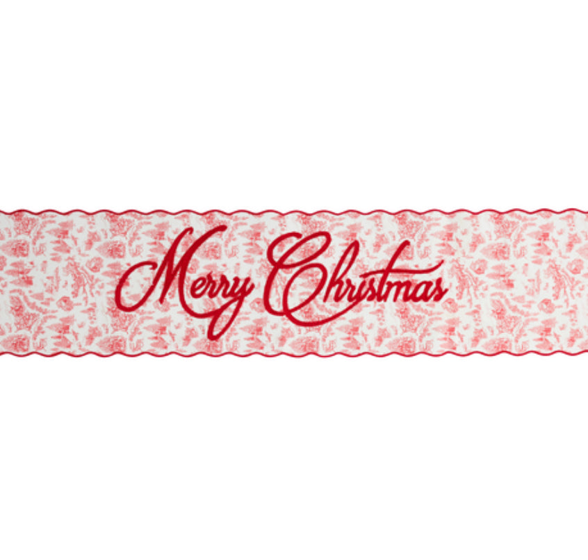CHRISTMAS TOILE TABLE RUNNER