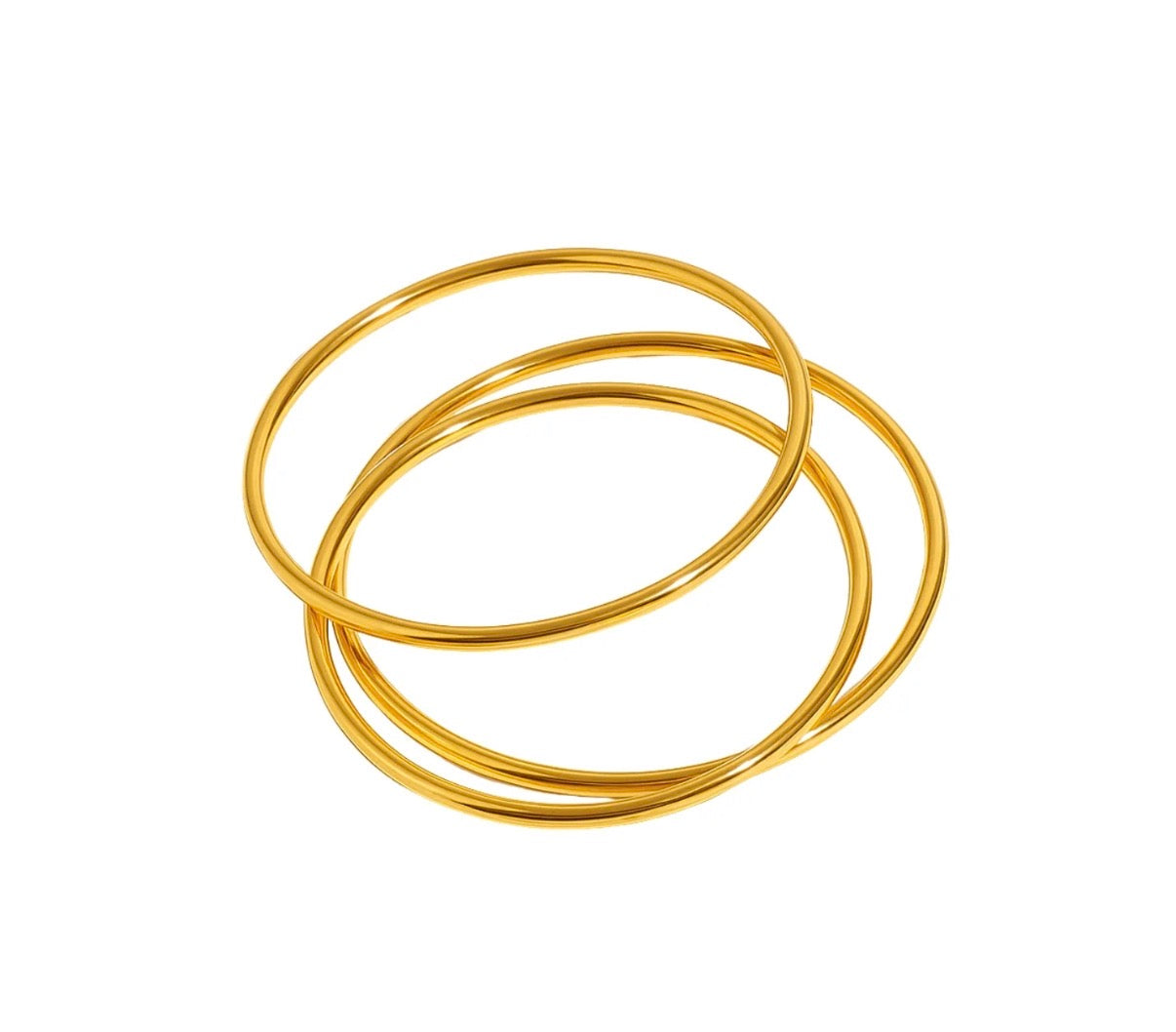 Plain Bangle Bracelet Set