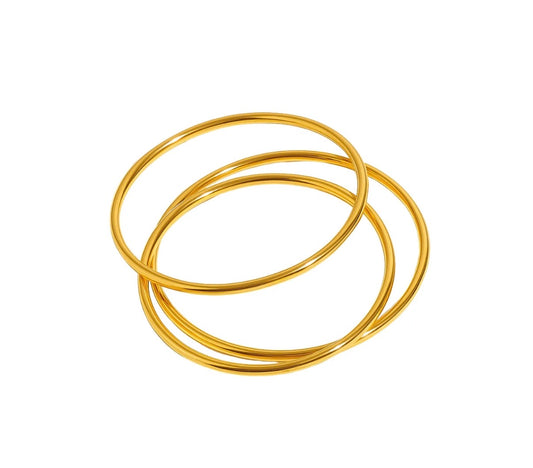 Plain Bangle Bracelet Set