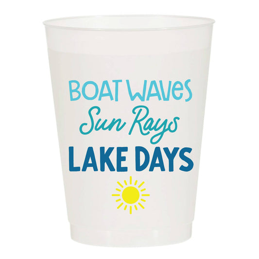 Boat-Waves-Frosted Cups: Pack of 6
