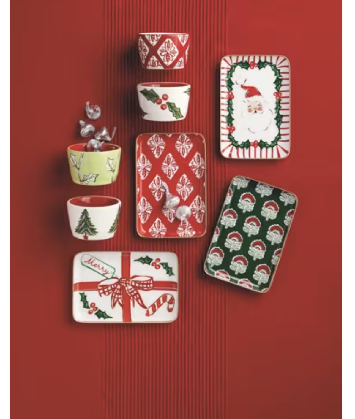 Metal Christmas Tidbit Plate