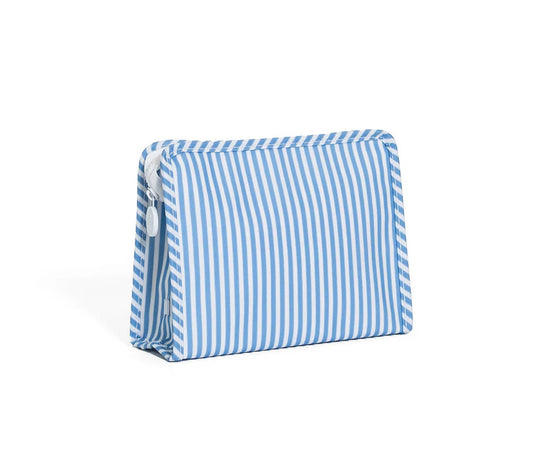 Roadie Medium Zip Pouch- Pimlico Chambray Stripe