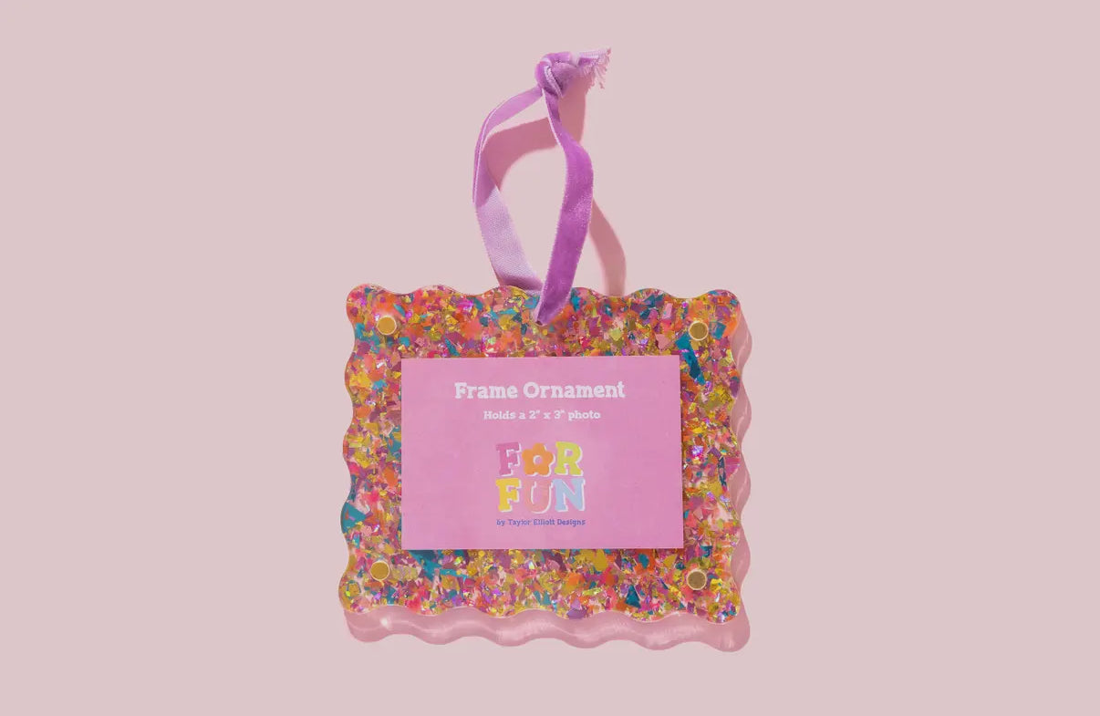 Acrylic Confetti Frame Ornaments