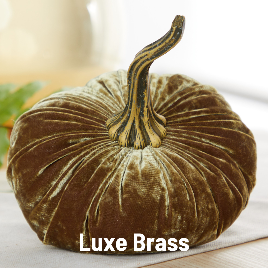 Pumpkin Large Velvet- Avocado