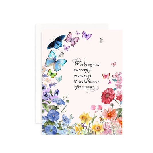 Butterfly Mornings & Wildflower Afternoons Card: Single Card