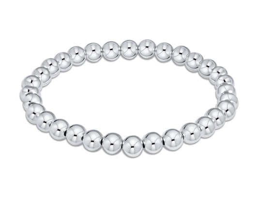 EXTENDS - CLASSIC STERLING 6MM BEAD BRACELET