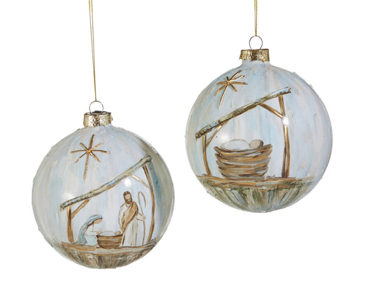 Painted Holy Night Ball Ornaments