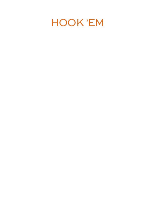 Collegiate Spirit Notepads: Hook Em - San Serif