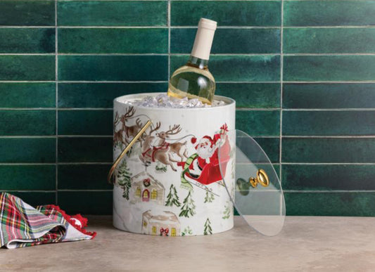 Christmas Scene Ice Bucket