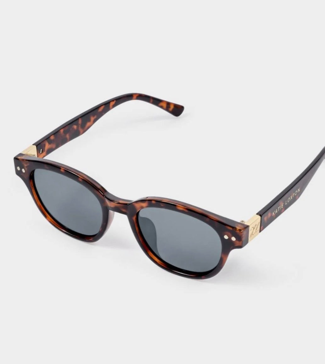 Bologna Round Square Sunglasses- Tortoiseshell