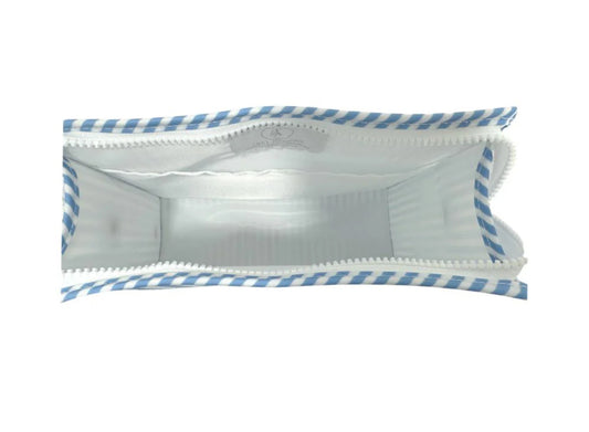 Roadie Medium Zip Pouch- Pimlico Chambray Stripe