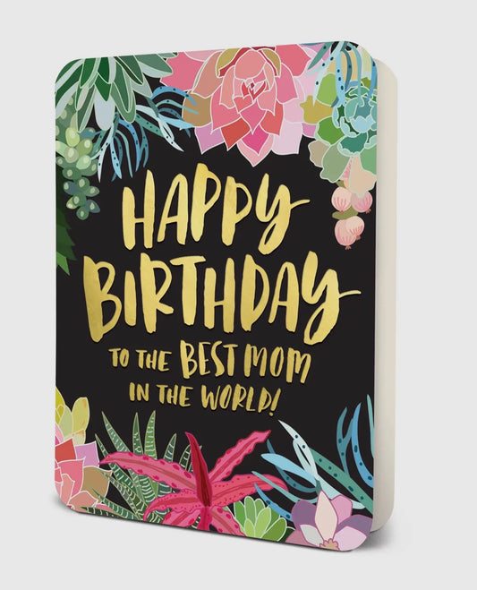 Succulents Best Mom Deluxe Greeting Card