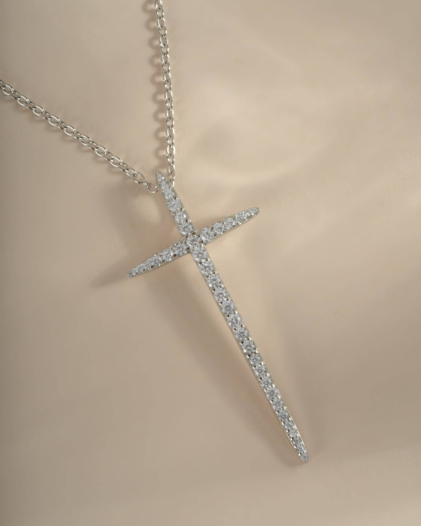 Cross Necklace: Gold