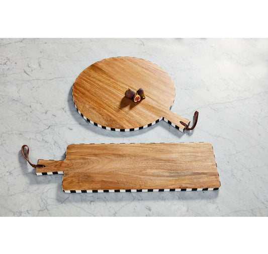 Checkered Edge Wooden Board