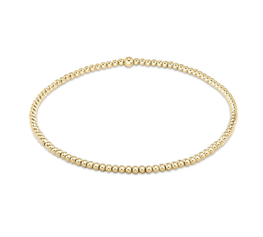 Classic Gold 2mm Bead Bracelet