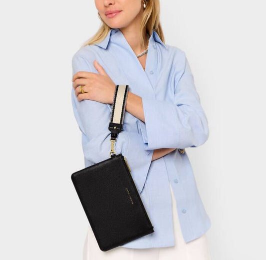 Hallie Wristlet Pouch- Black