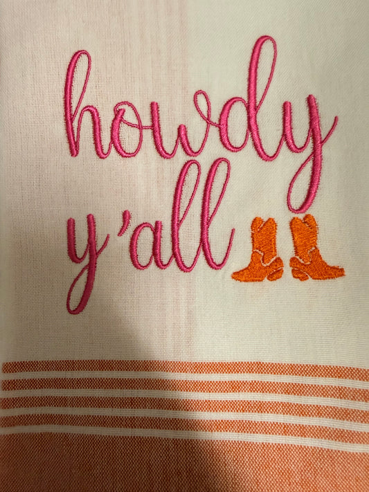 Howdy Yall Tea Towel