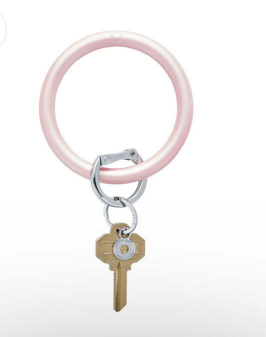 Silicone Big O® Key Ring - Rosé Pearlized