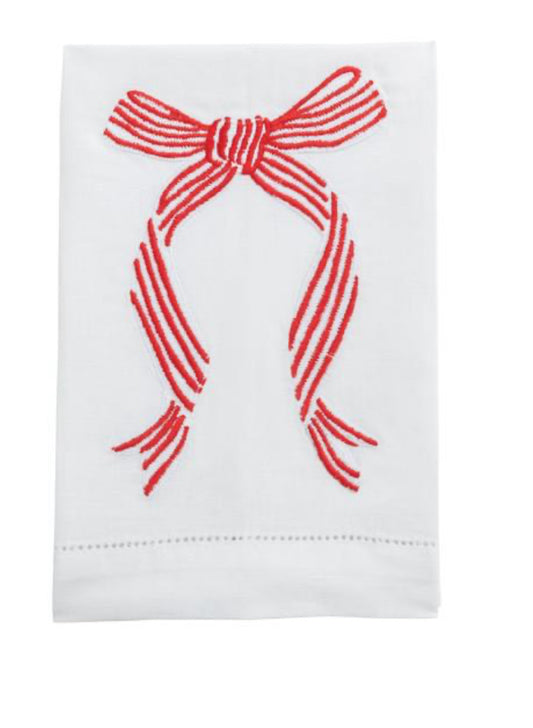 Embroidered Bow Tea Towels