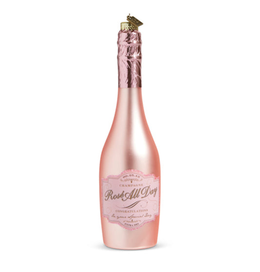 8.25" Pink Champagne Ornament