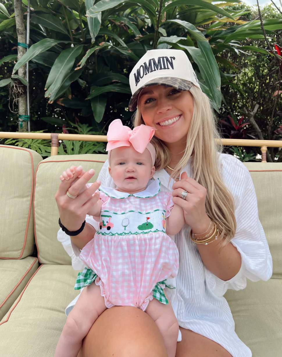 Mommin' - Black Vintage Trucker Hat: Cheetah