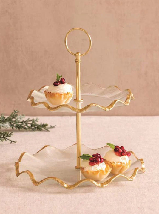 Gold Glass Tiered Server
